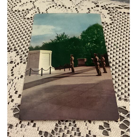 Vintage Picture Postcard Tomb Of The Unknown Soldiers Washington DC. - Picture 3 of 6